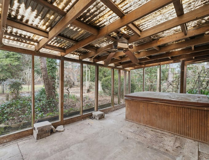 Bright sunroom inside a Rincon, GA home
